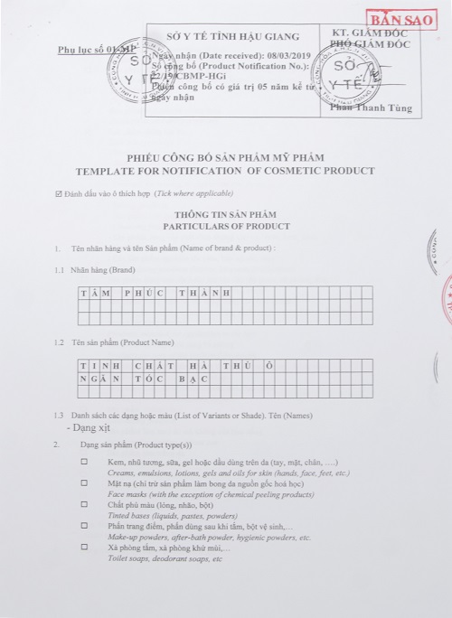Tinh chất hà thủ ô ngăn tóc bạc đã được kiểm duyệt kỹ càng nhằm đem lại hiệu quả tốt nhất cho người dùng