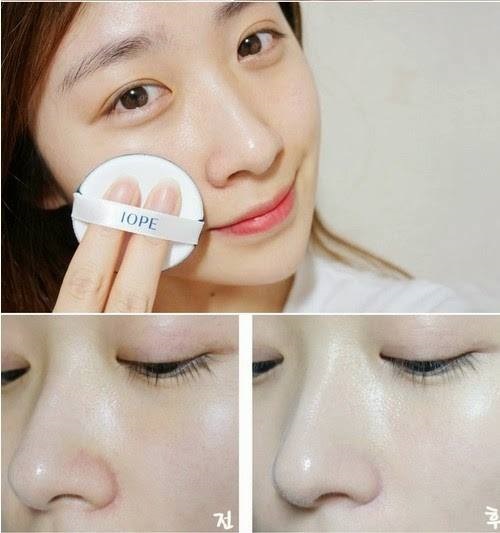 Làn da mịn màng một cách hoàn hảo sau khi sử dụng Phấn nén IOPE - Perfect Skin Twin Pact