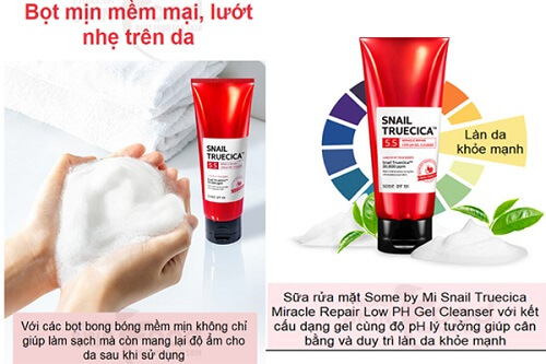 Sữa rửa mặt Some By Mi Snail Truecica là 1 trong 10 dòng sữa rửa mặt được chuyên gia da liễu khuyên dùng