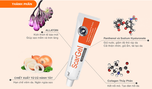 Gel điều trị sẹo Orlavi Scargel được điều chế bởi thành phần hoàn toàn tự nhiên