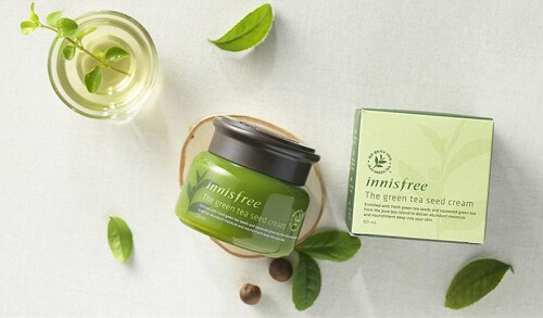 Kem dưỡng ẩm trà xanh innisfree sở hữu thiết kế bắt mắt sang trọng
