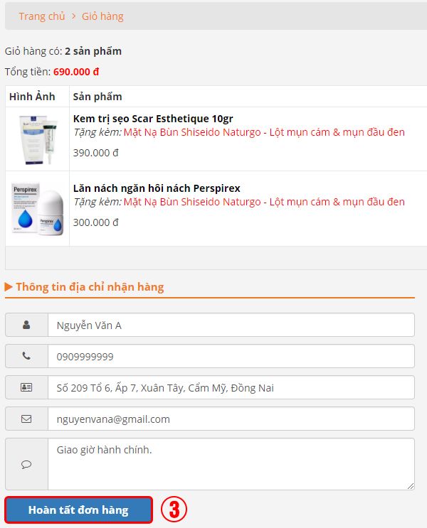 Hướng dẫn đặt hàng trên Imua