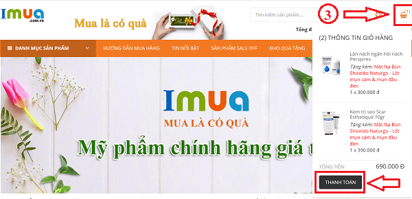 Hướng dẫn mua hàng trên imua