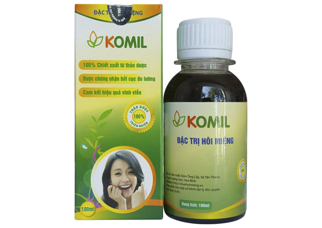 Thuốc chữa hôi miệng Komil điều trị triệt để tình trạng hôi miệng và trả lại hơi thở thơm mát