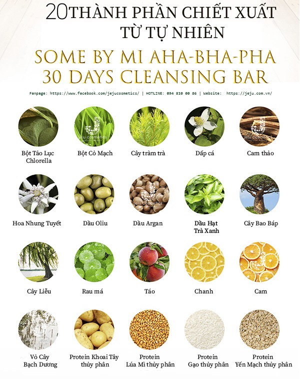 Với thành phần chứa nhiều thảo mộc tự nhiên xà phòng trị mụn Some By Me đem lại hiệu quả nhanh chóng, an toàn Với thành phần chứa nhiều thảo mộc tự nhiên xà phòng trị mụn Some By Me đem lại hiệu quả nhanh chóng, an toàn